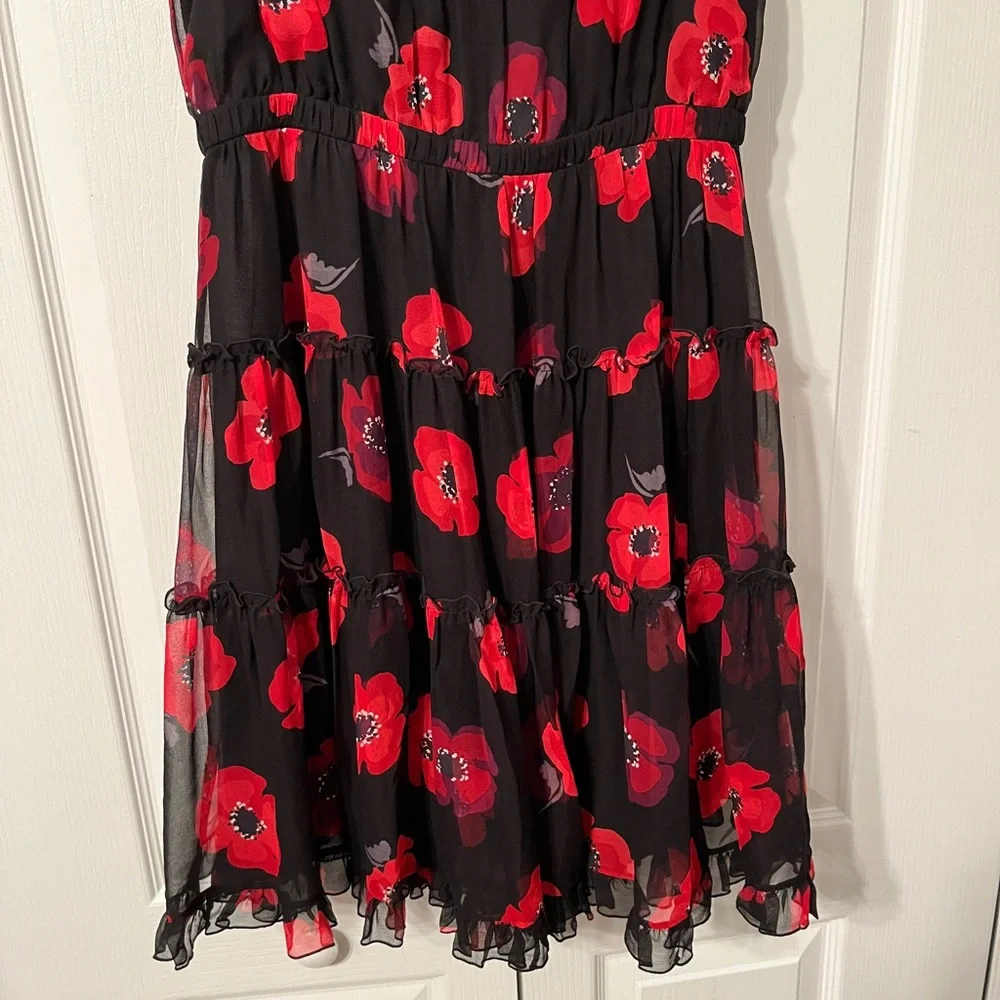 Kate Spade Red Poppy Floral Dress Size 4